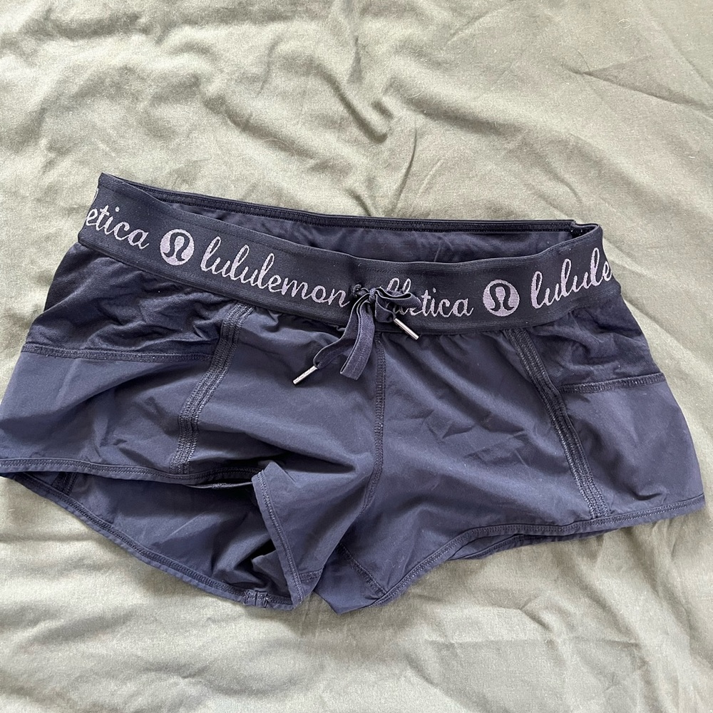 Black Lulu shorts.